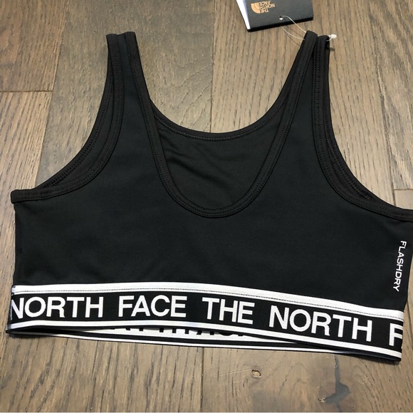 NWT. The North Face Girls Bralette Sports Bra. Black/White Sz Medium (10/12) - Picture 5 of 11